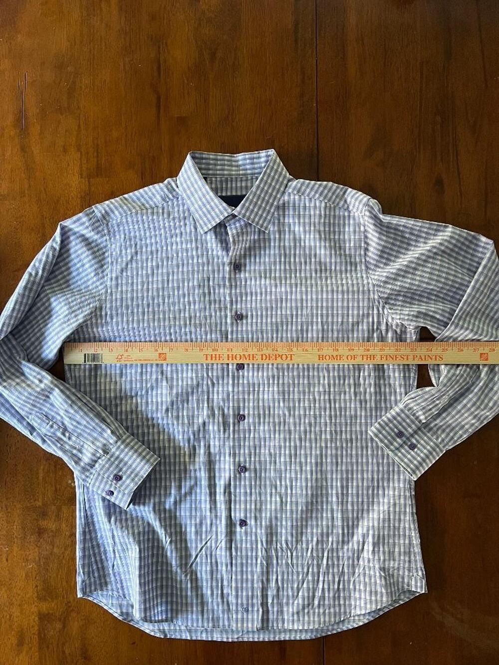 Mens David Donahue Fusion Long Sleeve Button Up Shirt, Size L